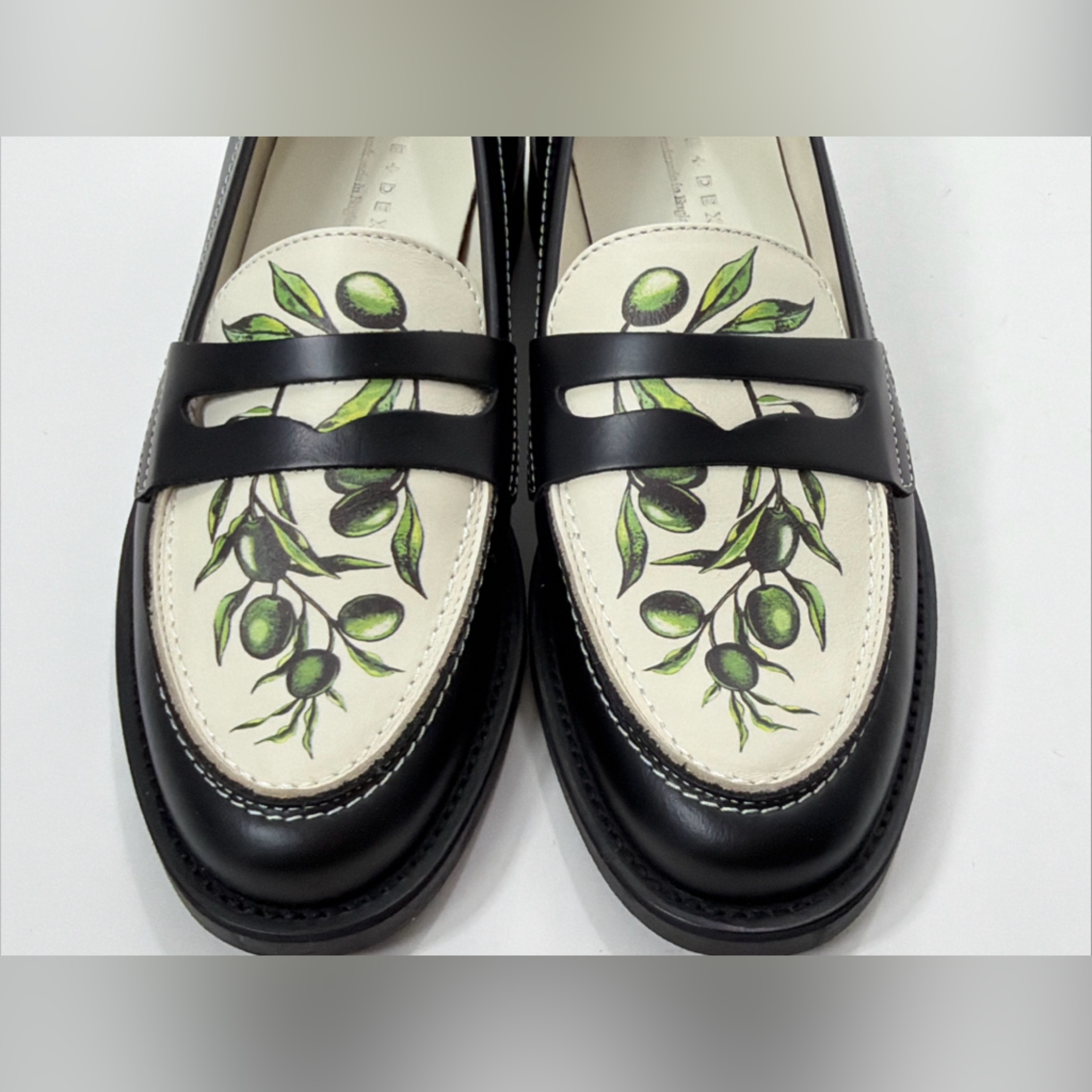 Duke + Dexter Women’s Wilde Olive Penny Loafers Shoes Size 4 Uk 6.5 Us Nwob Uk — image 7 of 8